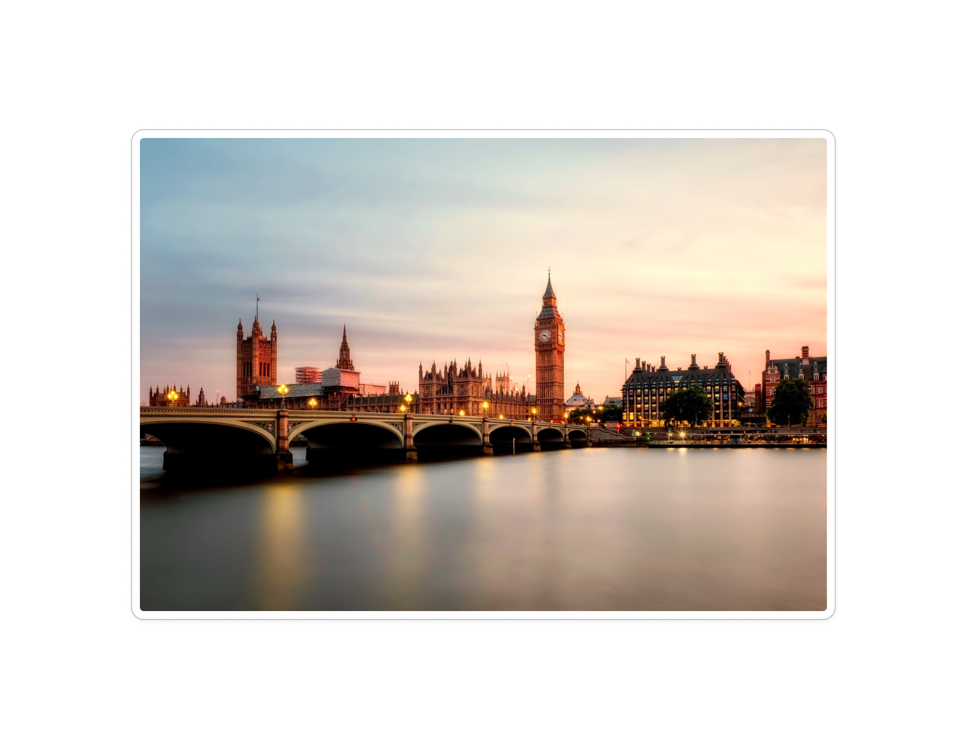 London at golden hour